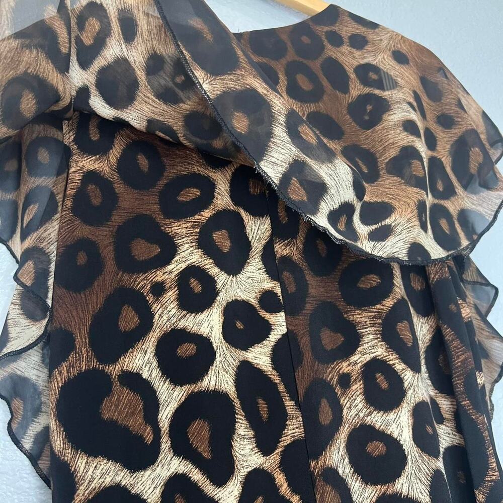 Adele & May leopard print ruffle layered top - Picture 6 of 7